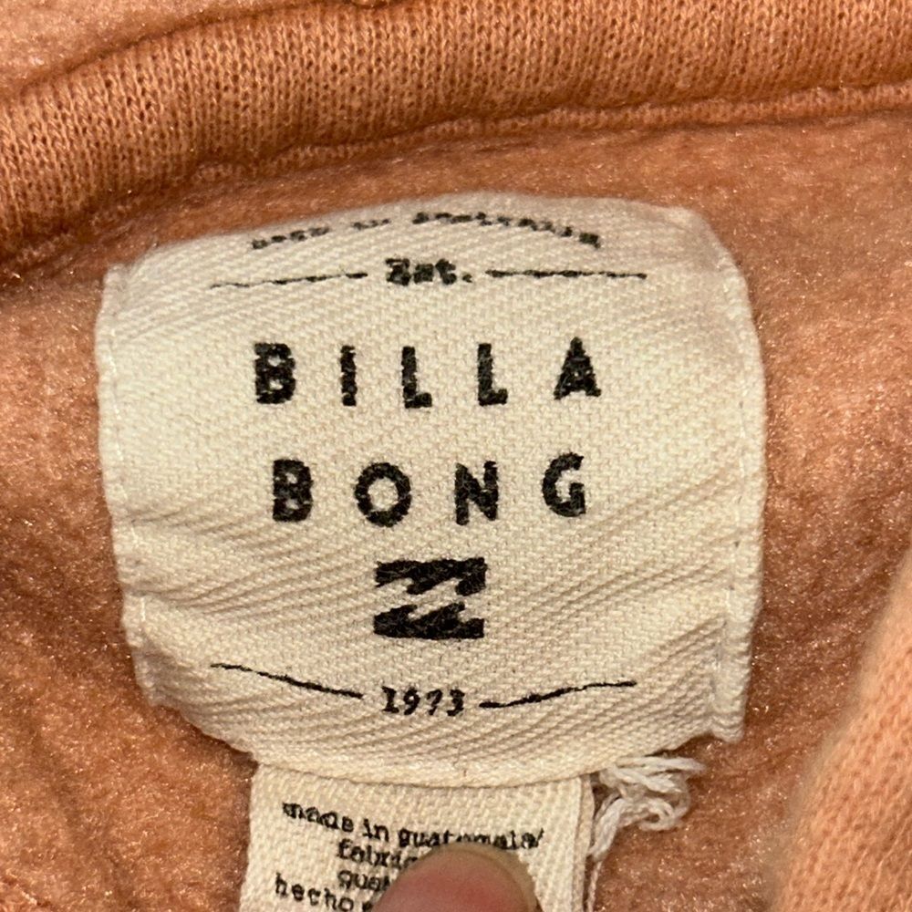 Billabong Peach Hoodie with Black Logo - Picture 2 of 16